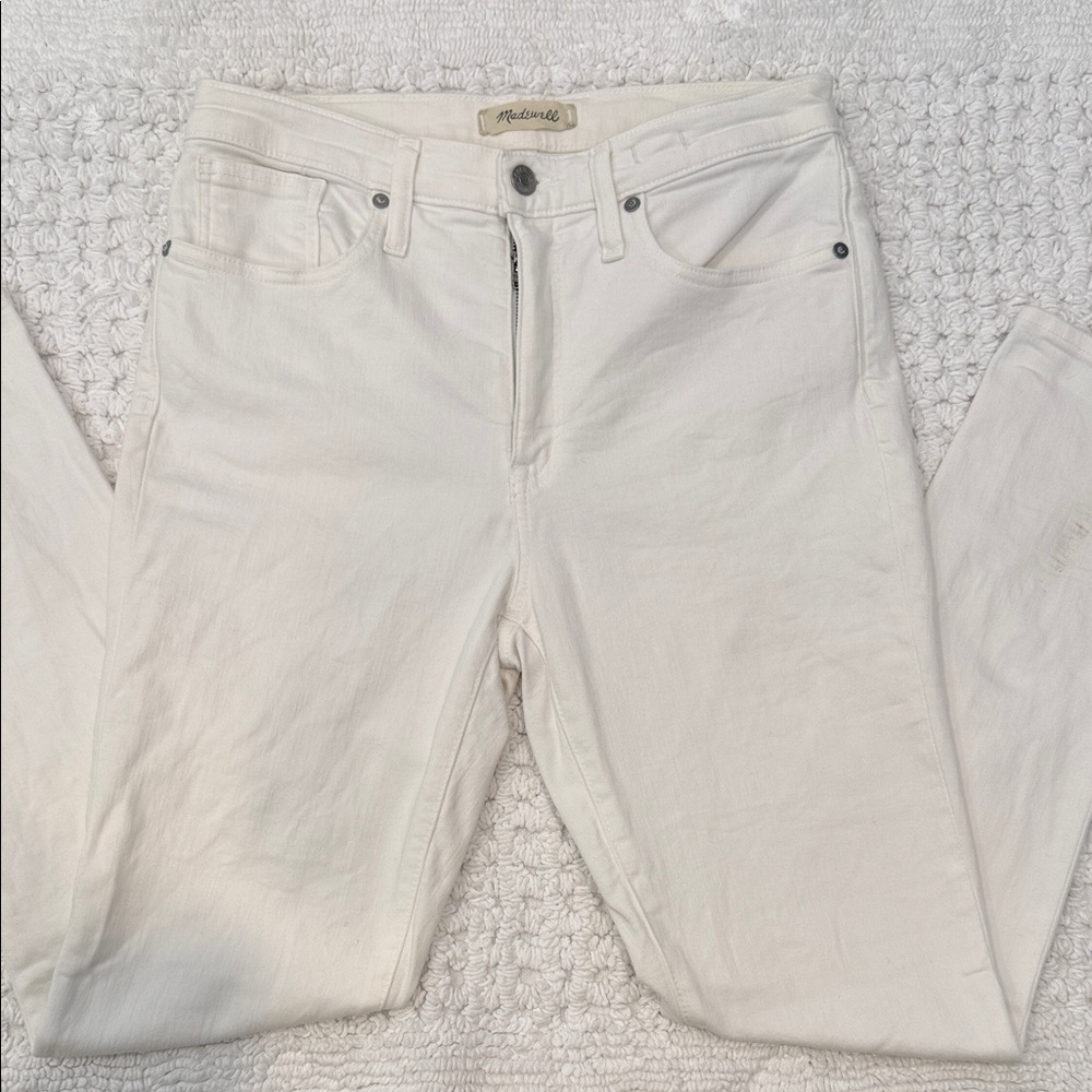 Madewell Women's 9” High Rise Skinny White Jean